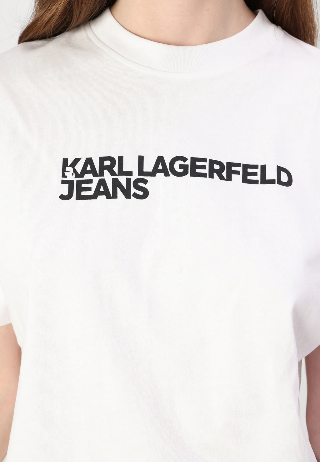 KARL LAGERFELD JEANS TRICOU ALB DIN BUMBAC