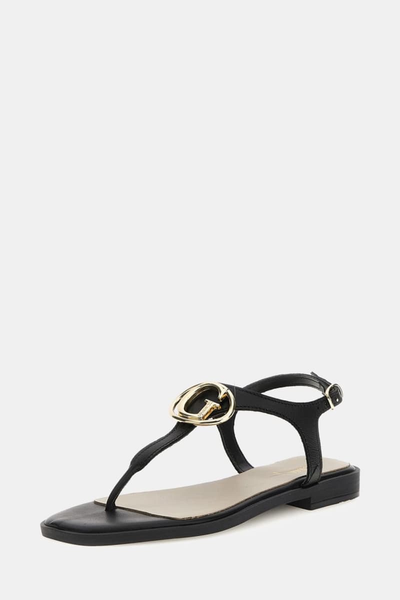 GUESS SANDALE BLACK LEATHER