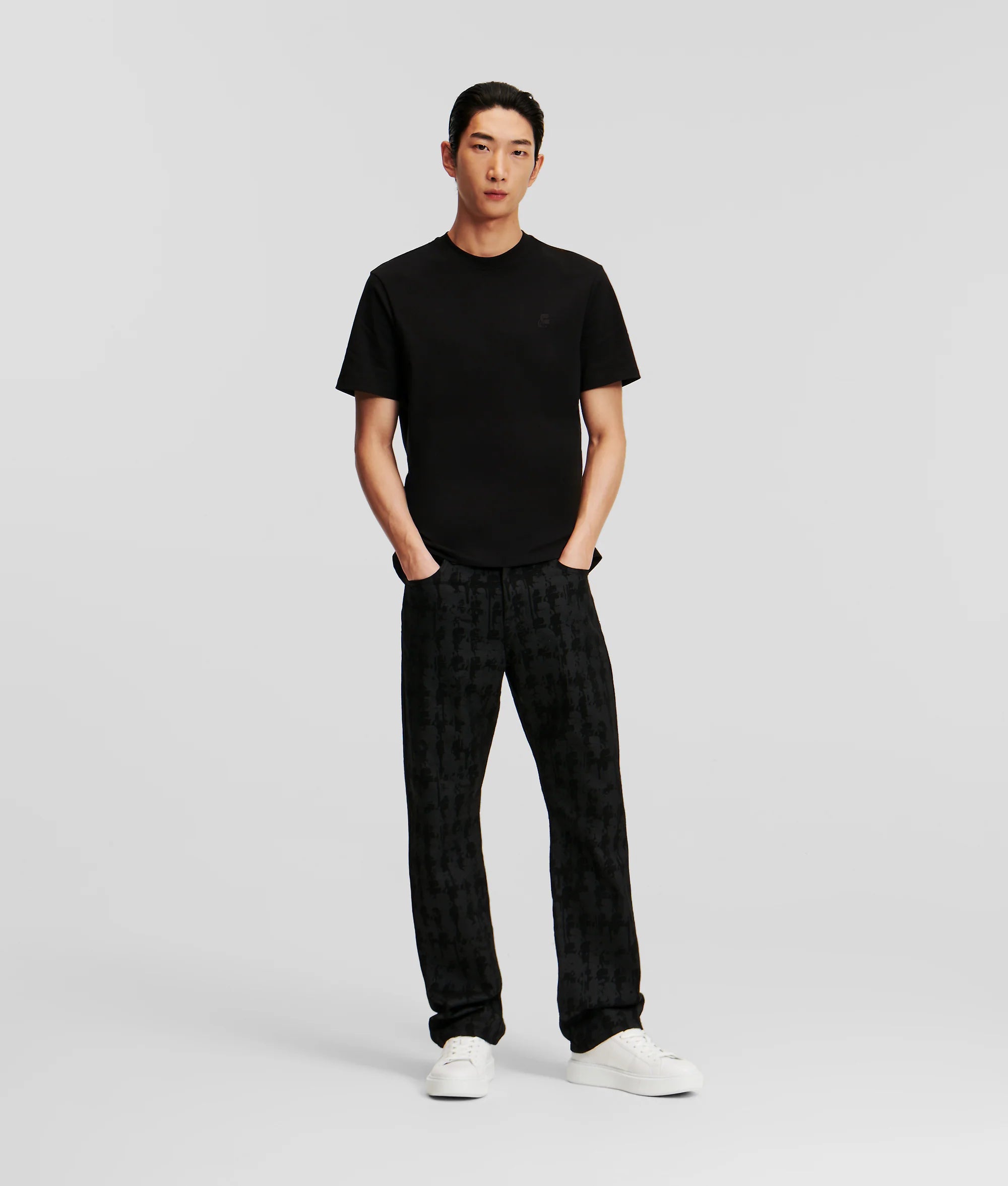 KARL LAGERFELD JEANS TRICOU NEGRU KAMEO