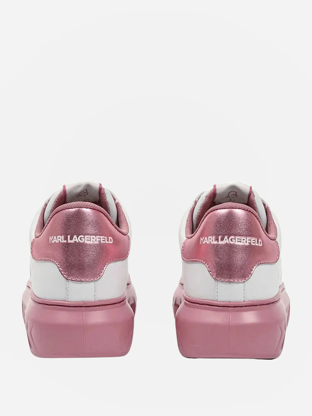 KARL LAGERFELD PANTOFI SPORT DIN PIELE - WHITE/ PINK