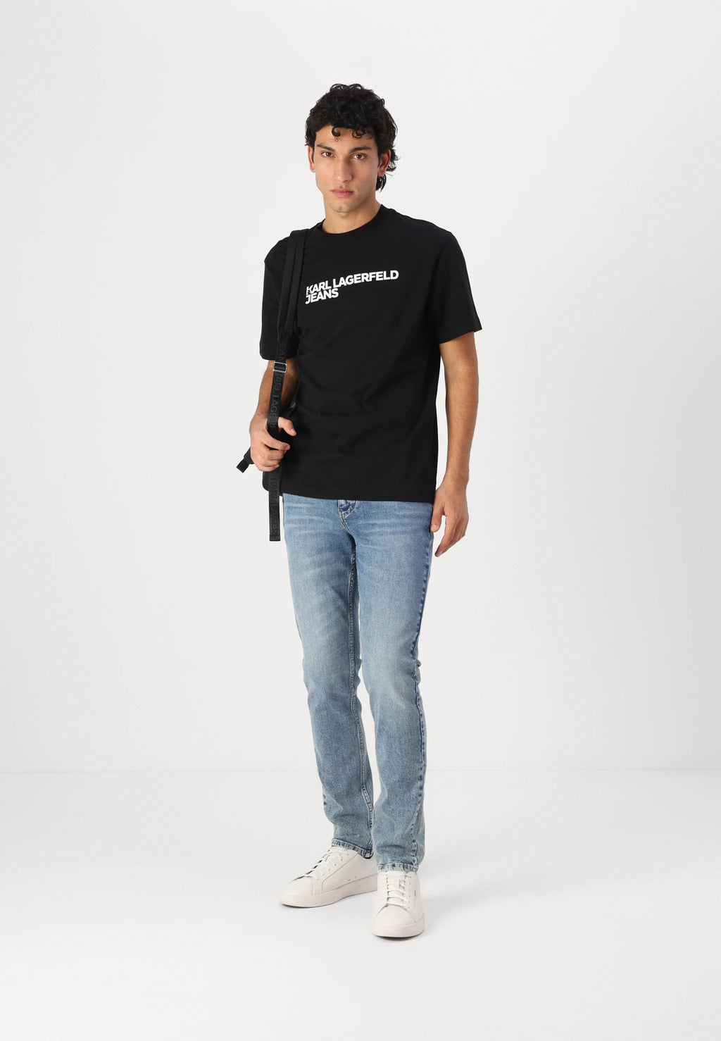 KARL LAGERFELD JEANS TRICOU NEGRU BASIC LOGO