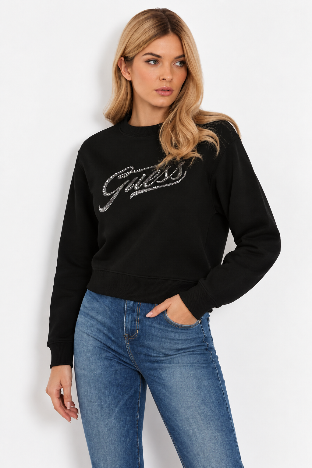 GUESS BLUZĂ CRYSTAL LOGO