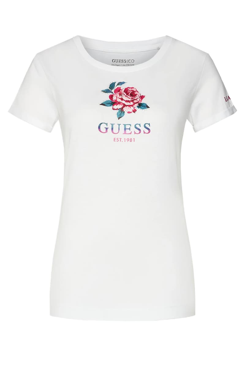GUESS TRICOU PINK FLOWER