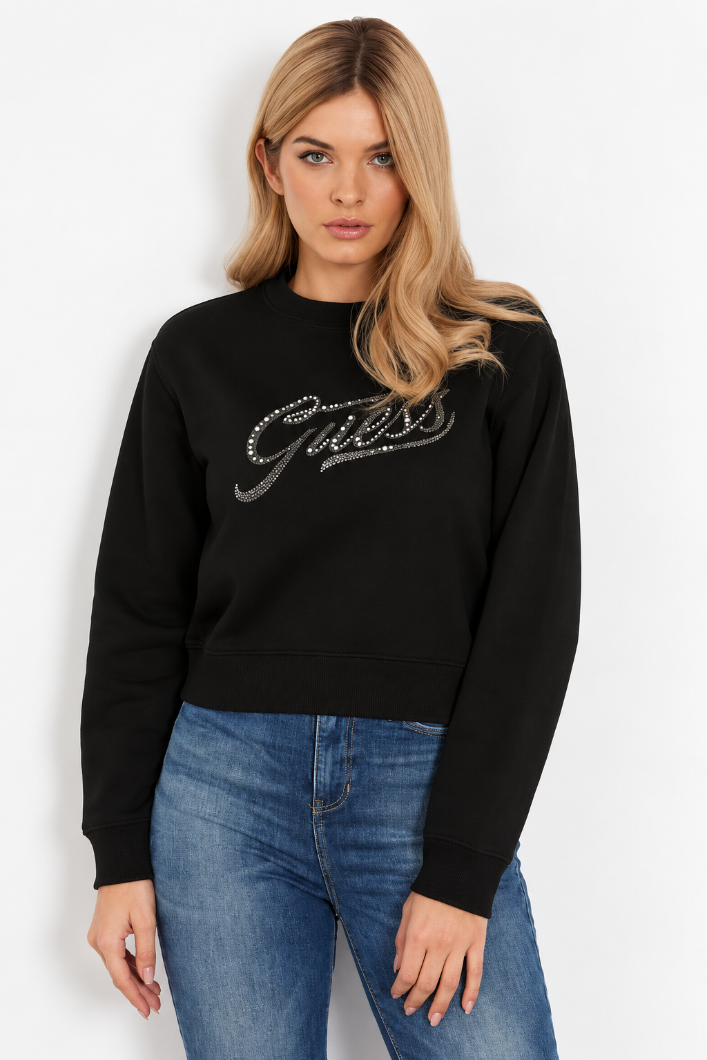 GUESS BLUZĂ CRYSTAL LOGO
