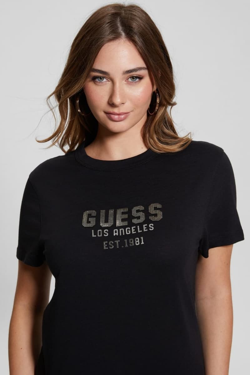 GUESS TRICOU NEGRU BUMBAC