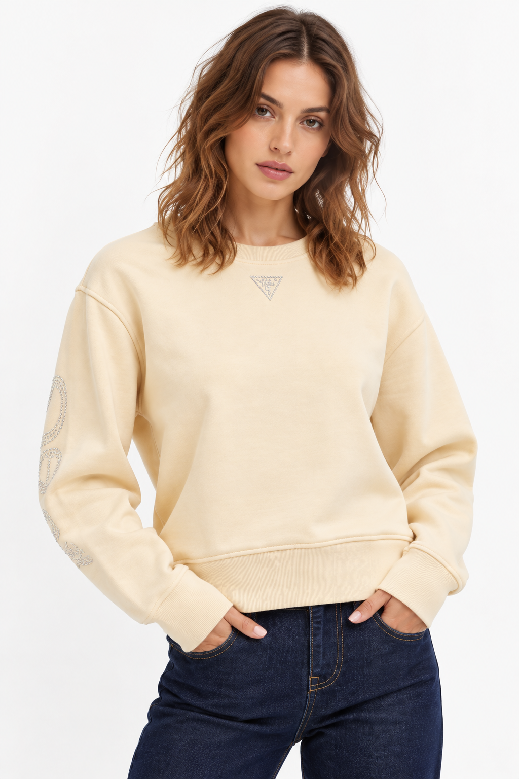 GUESS BLUZĂ SHINE BEIGE