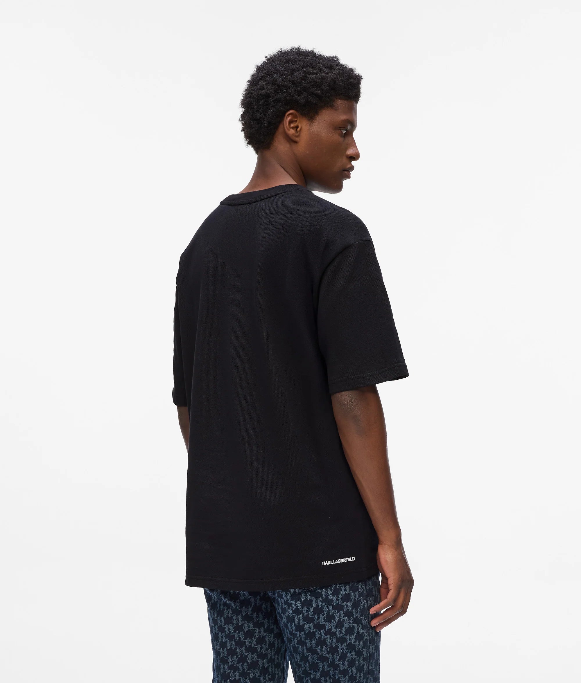 KARL LAGERFELD JEANS TRICOU PIQUE BLACK