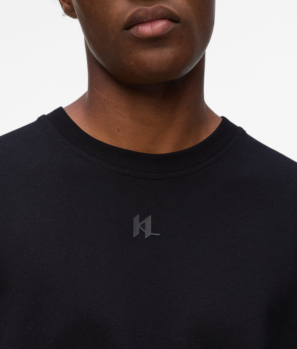 KARL LAGERFELD JEANS TRICOU PIQUE BLACK