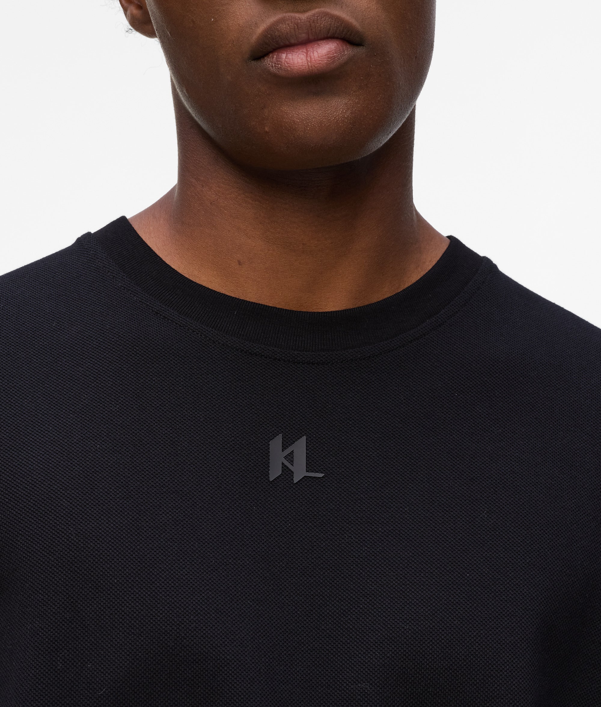 KARL LAGERFELD JEANS TRICOU PIQUE BLACK