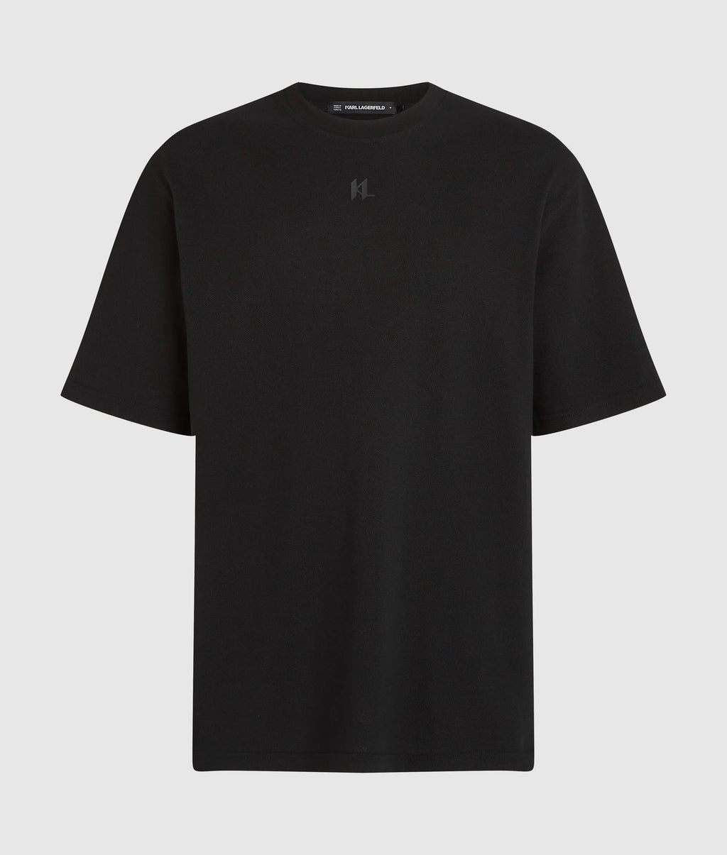 KARL LAGERFELD JEANS TRICOU PIQUE BLACK