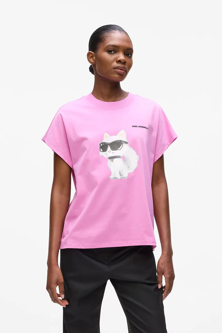 KARL LAGERFELD JEANS TRICOU AQUARELLE ROZ