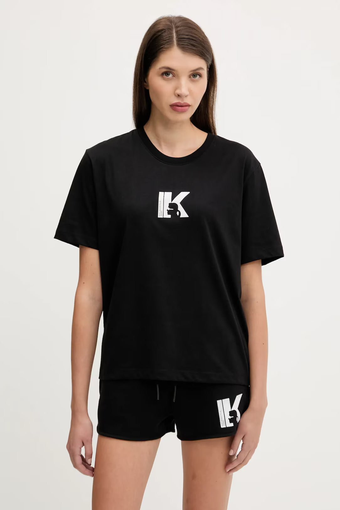 KARL LAGERFELD JEANS TRICOU NEGRU K-LOGO