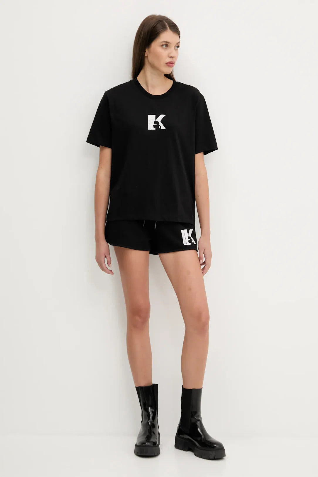 KARL LAGERFELD JEANS TRICOU NEGRU K-LOGO