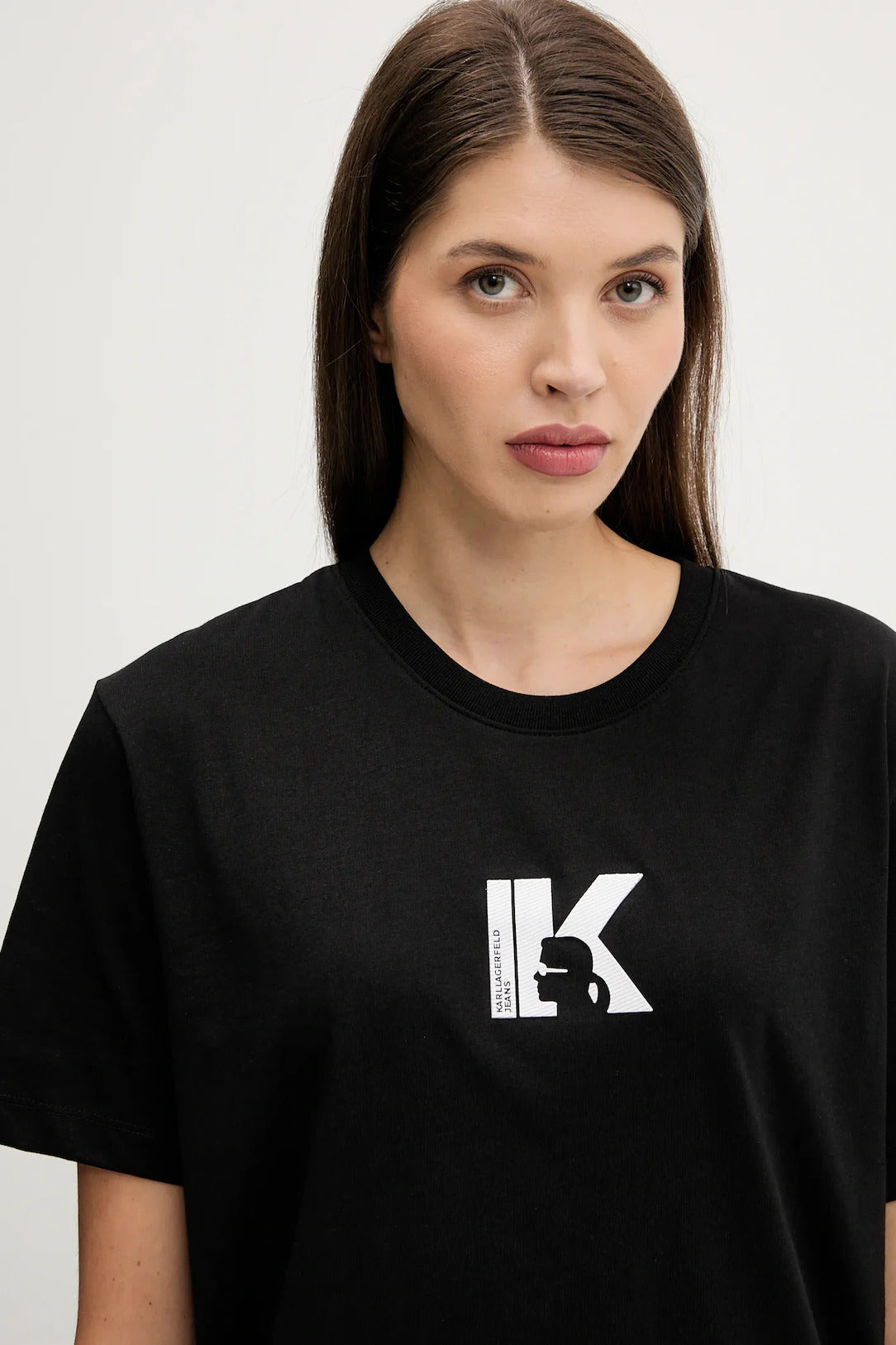 KARL LAGERFELD JEANS TRICOU NEGRU K-LOGO