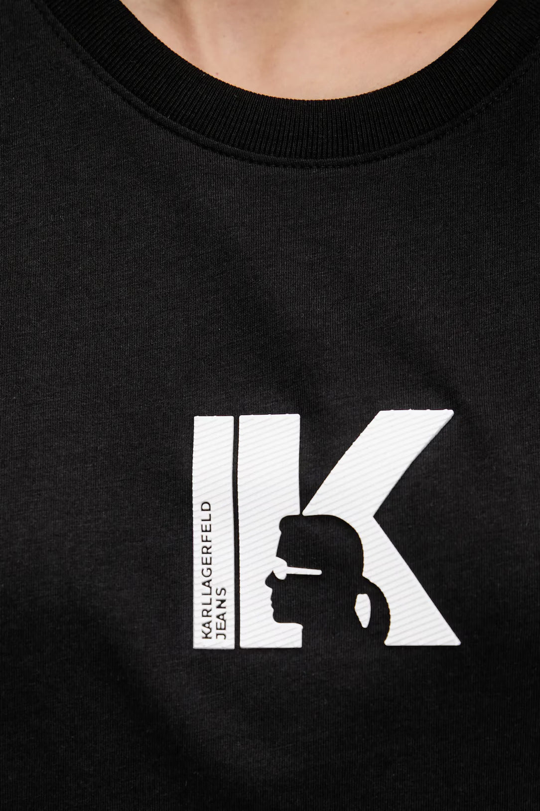 KARL LAGERFELD JEANS TRICOU NEGRU K-LOGO