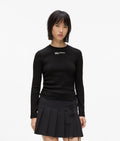KARL LAGERFELD BLUZĂ RIBBED BLACK