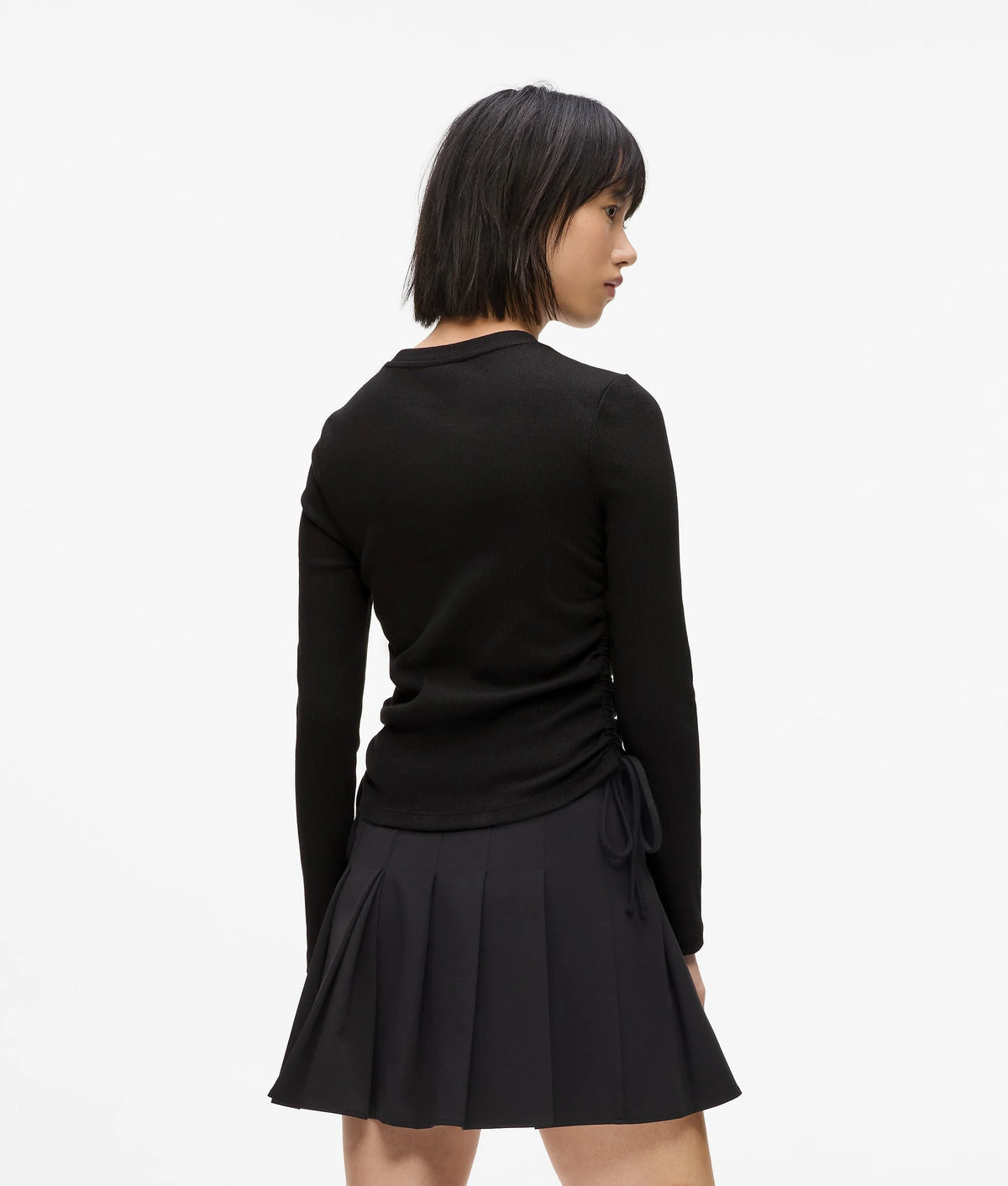 KARL LAGERFELD BLUZĂ RIBBED BLACK