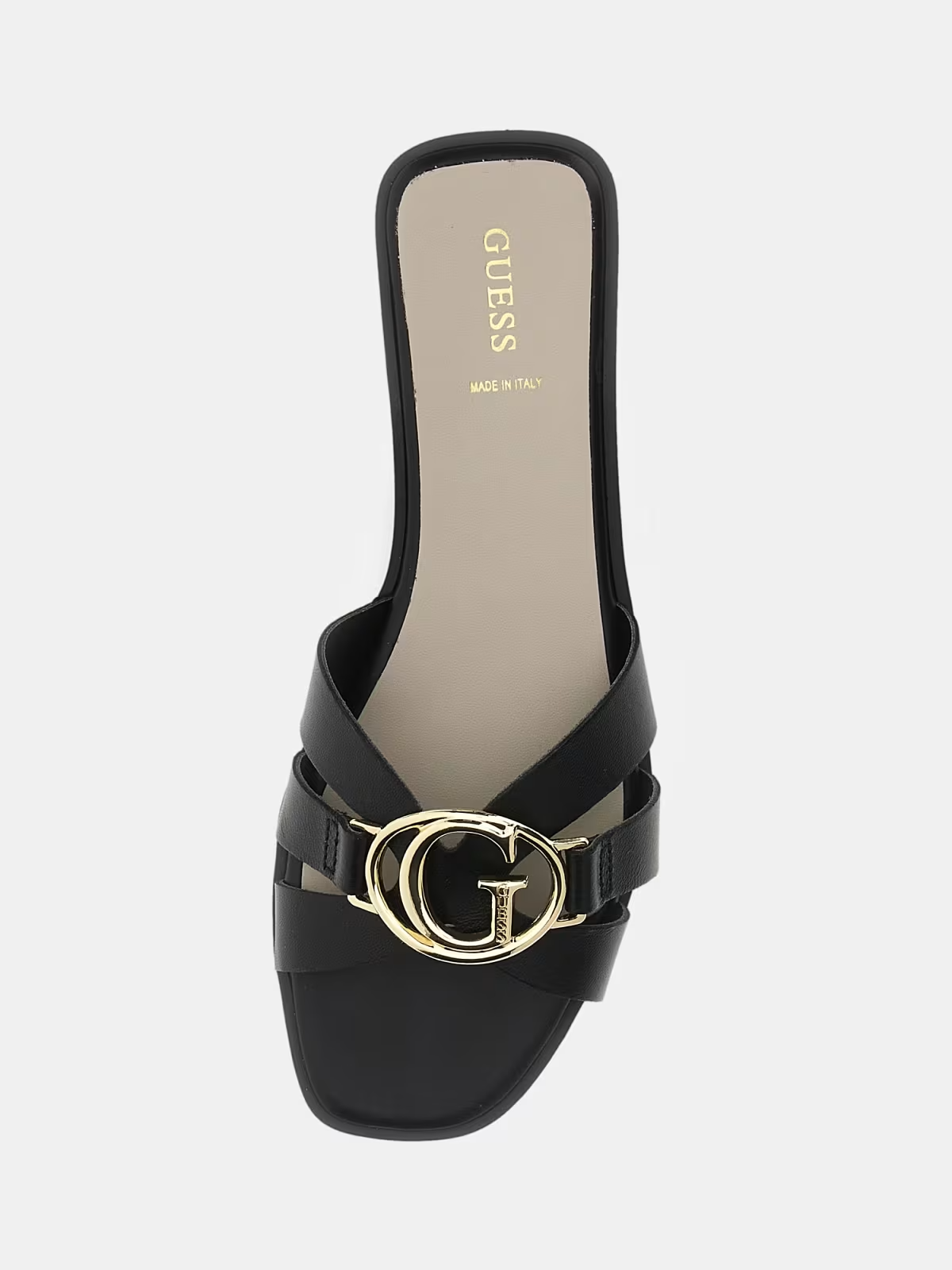 GUESS PAPUCI BLACK LEATHER