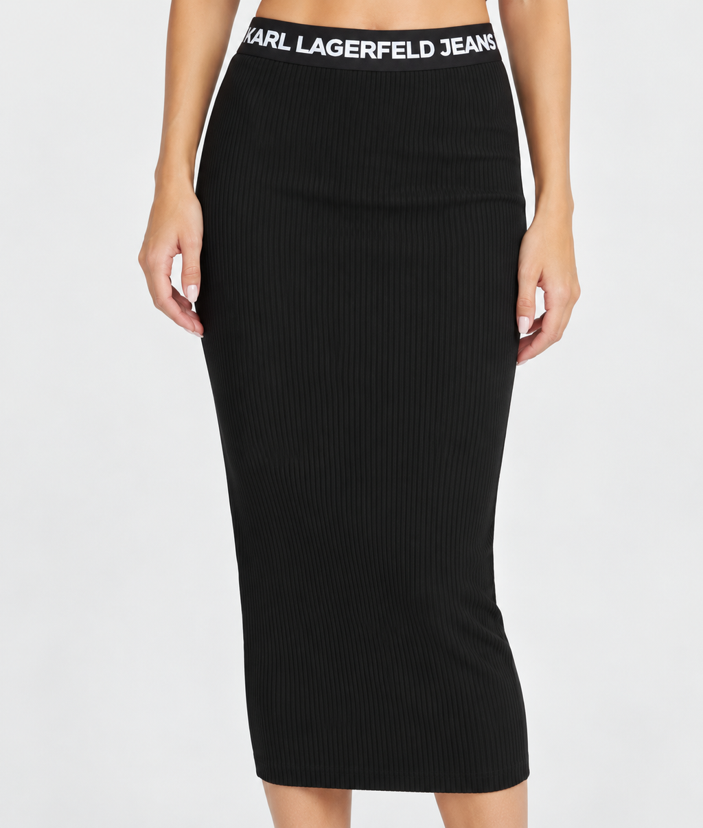 KARL LAGERFELD FUSTA MIDI BLACK