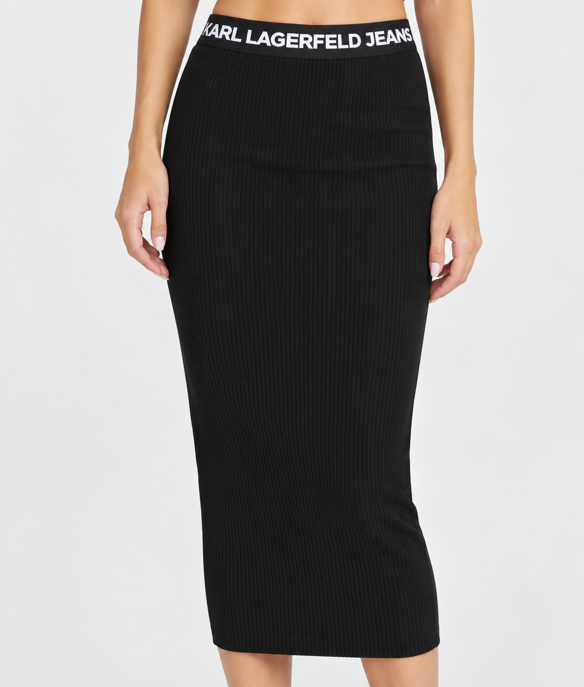 KARL LAGERFELD FUSTA MIDI BLACK