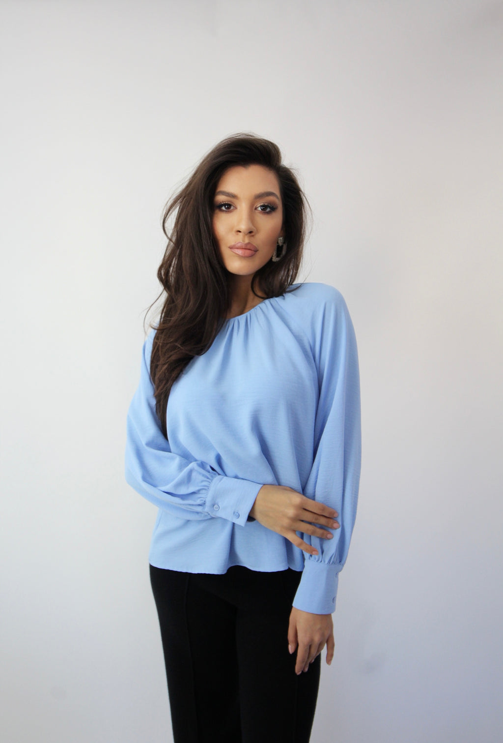 ONLY BLUZĂ ELEGANTĂ LIGHT BLUE