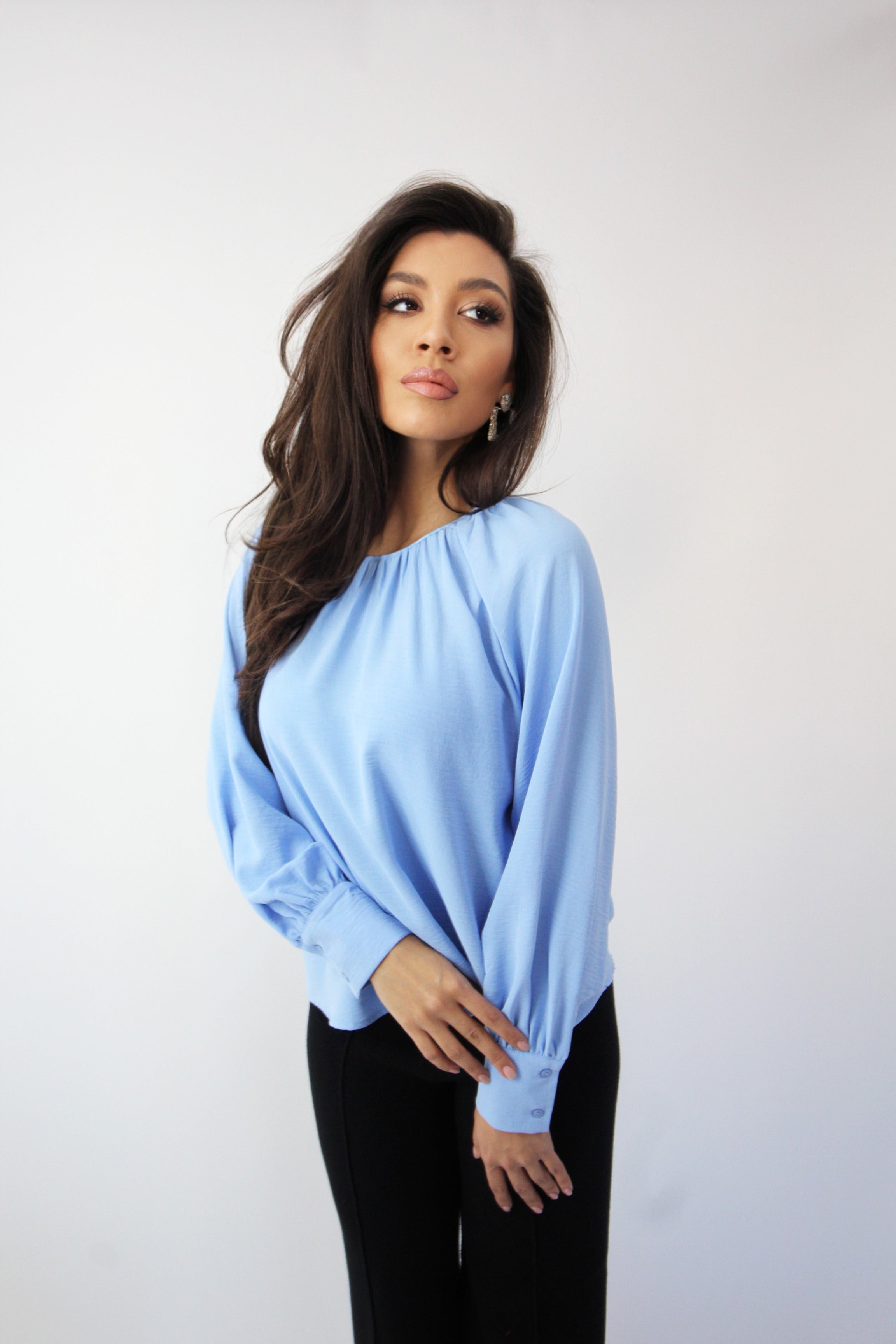 ONLY BLUZĂ ELEGANTĂ LIGHT BLUE
