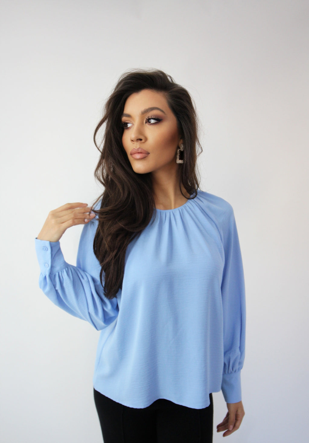 ONLY BLUZĂ ELEGANTĂ LIGHT BLUE
