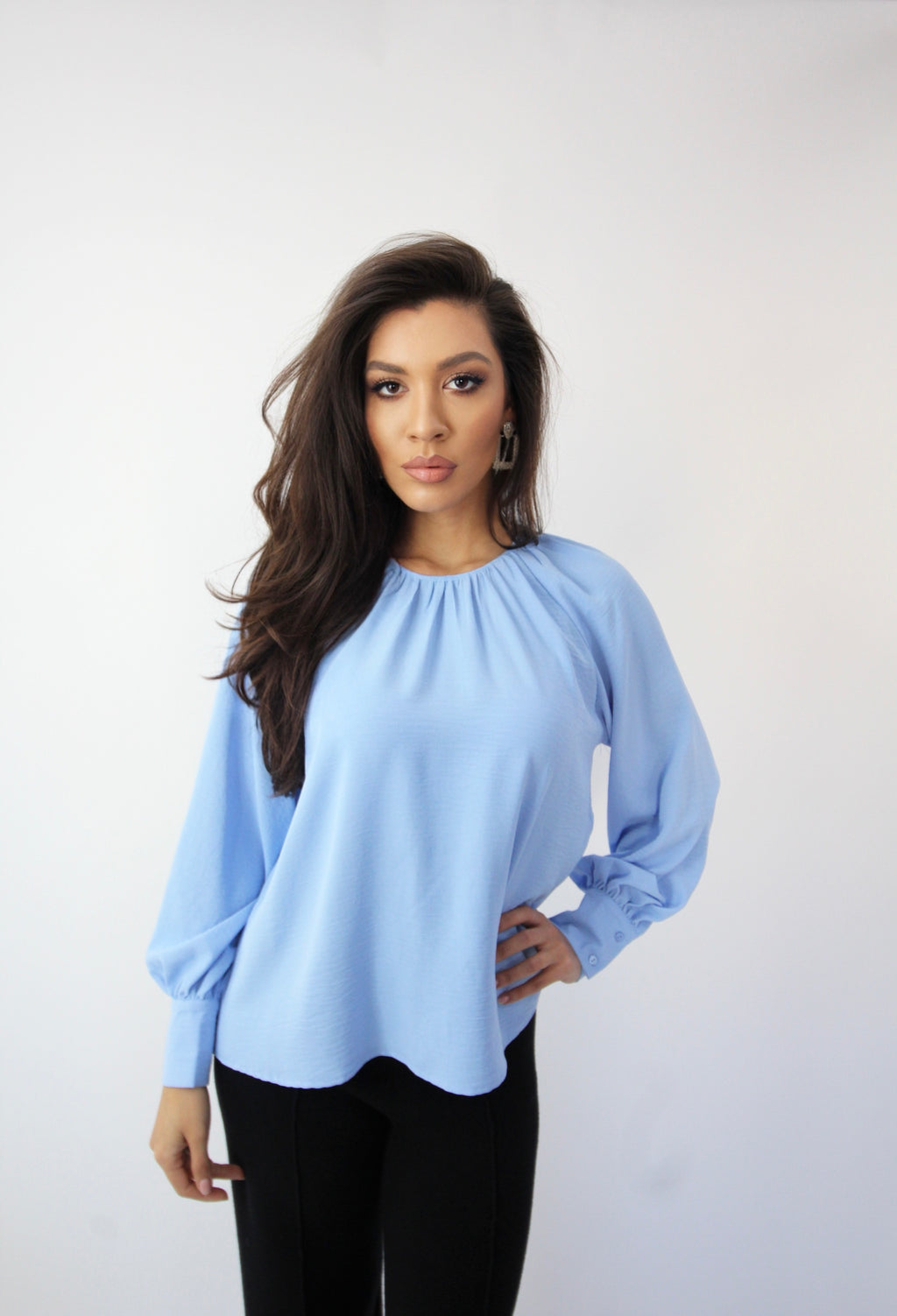 ONLY BLUZĂ ELEGANTĂ LIGHT BLUE