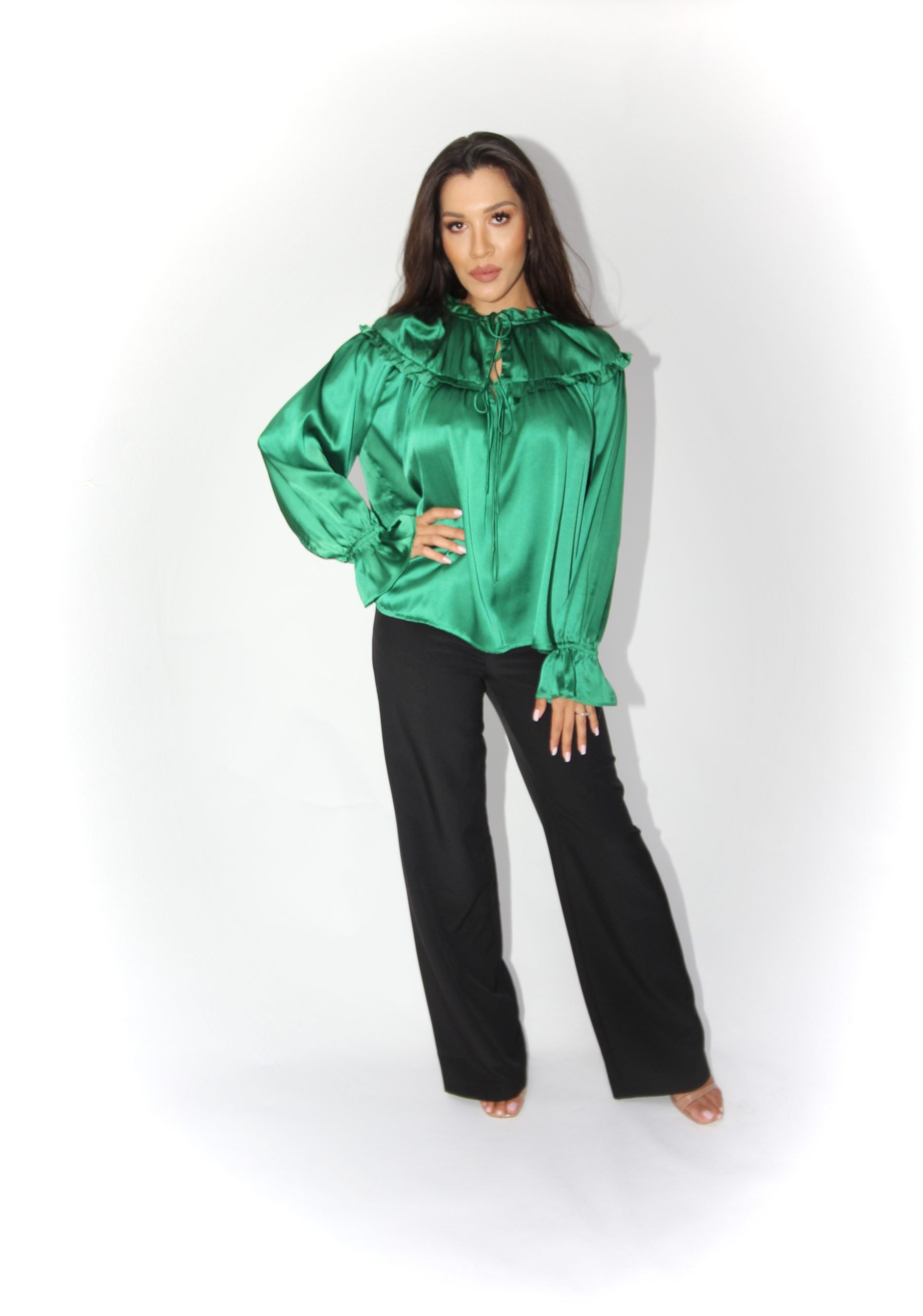 DOROTHY PERKINS BLUZA ELEGANTA VERDE SMARALD