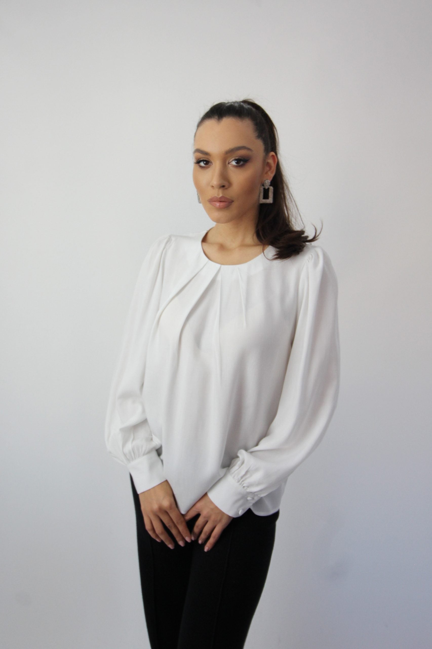 WANTTIT BLUZĂ ELEGANTĂ ALBĂ