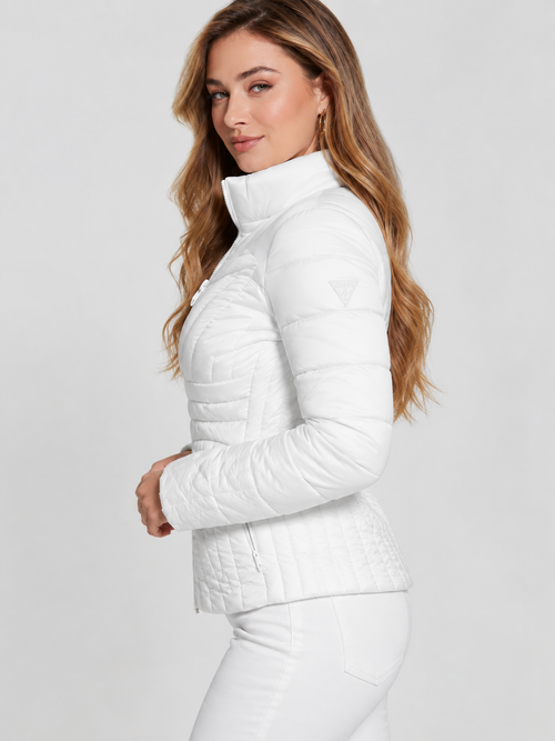 GUESS GEACĂ MATLASATĂ WHITE