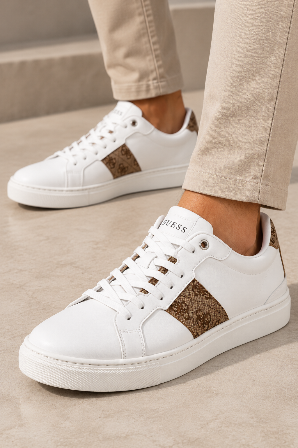 GUESS WHITE SNEAKERS MEN