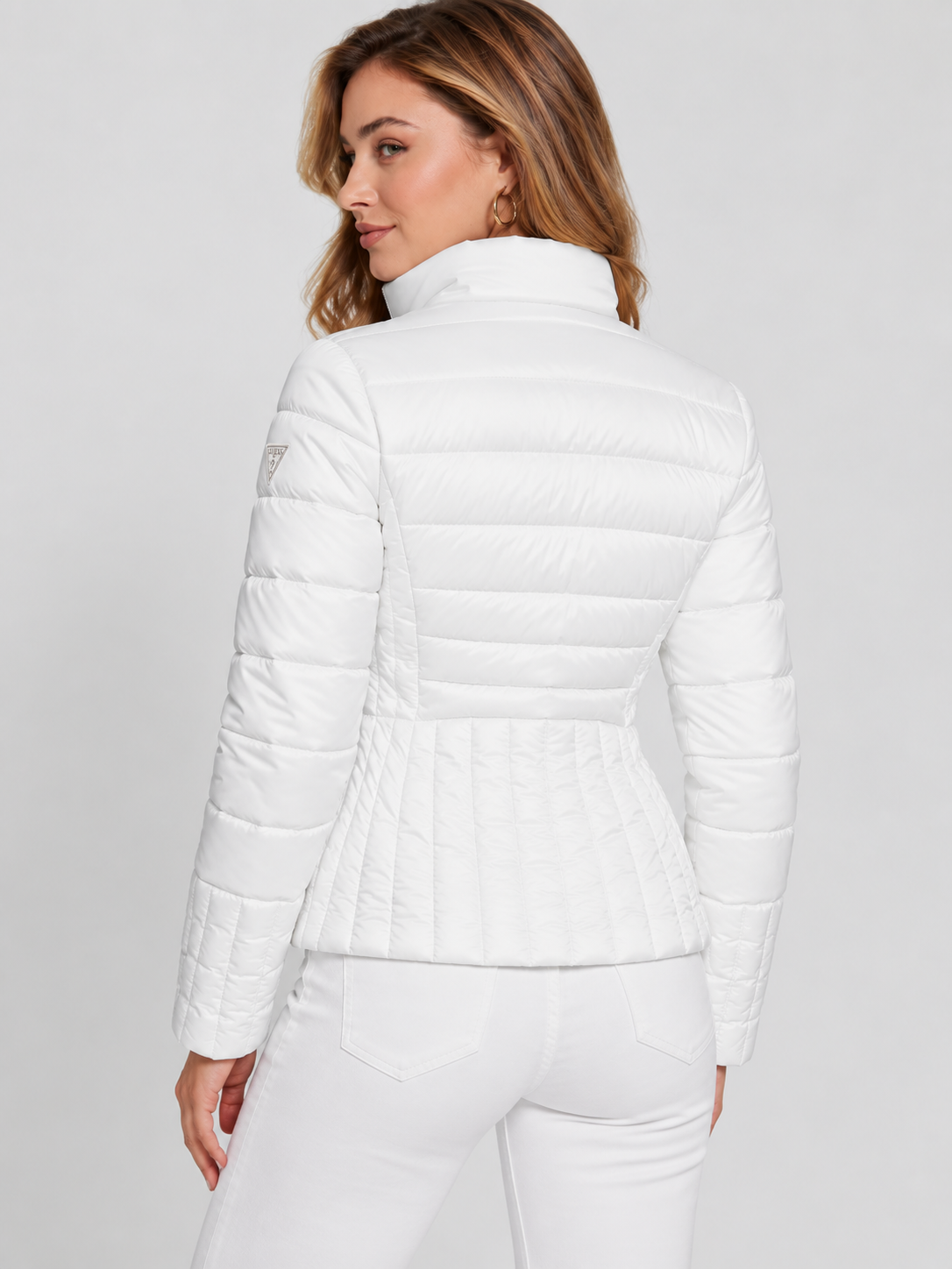GUESS GEACĂ MATLASATĂ WHITE