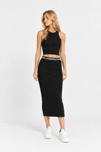 KARL LAGERFELD FUSTA MIDI BLACK
