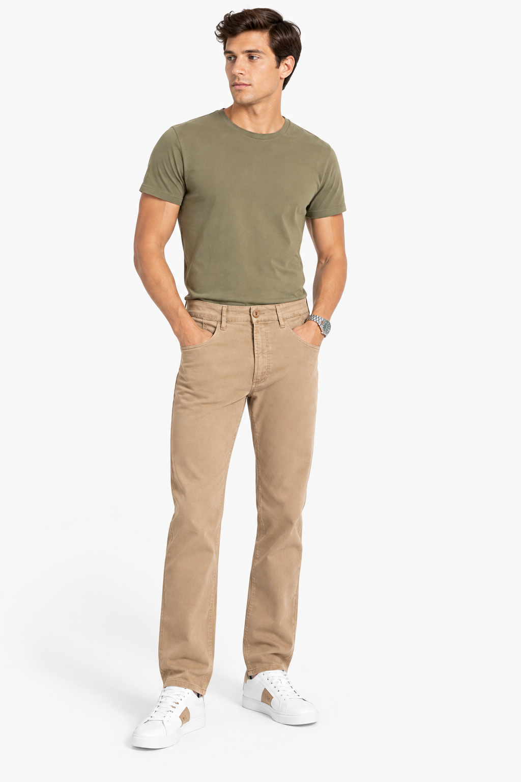 GUESS PANTALONI CASUAL BEIGE