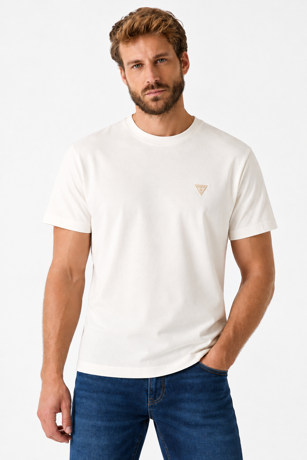 GUESS TRICOU FULL WHITE