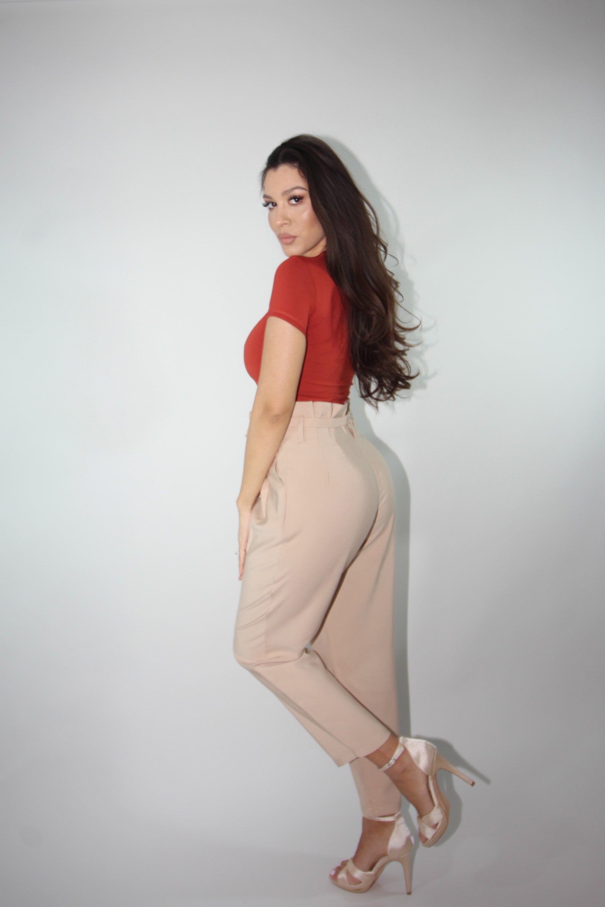 VILA PANTALONI OFFICE BEIGE