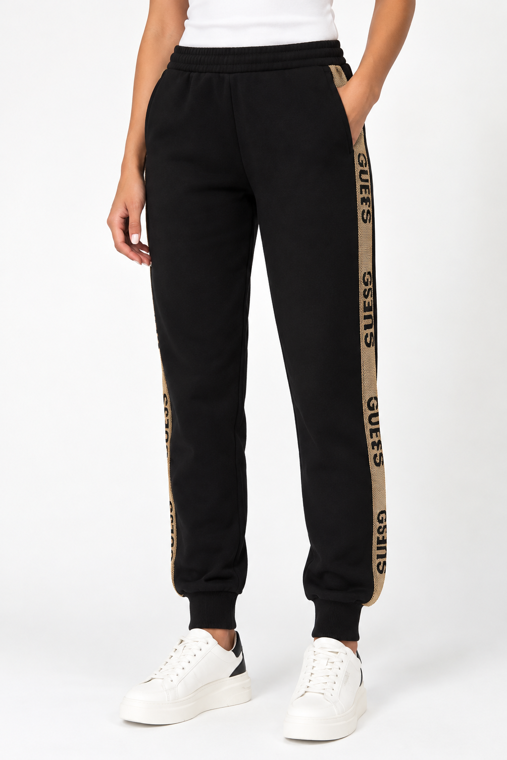 GUESS PANTALONI SPORT BLACK