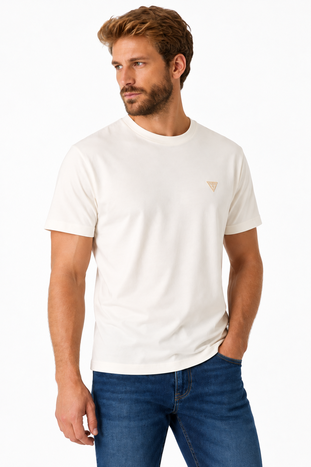 GUESS TRICOU FULL WHITE