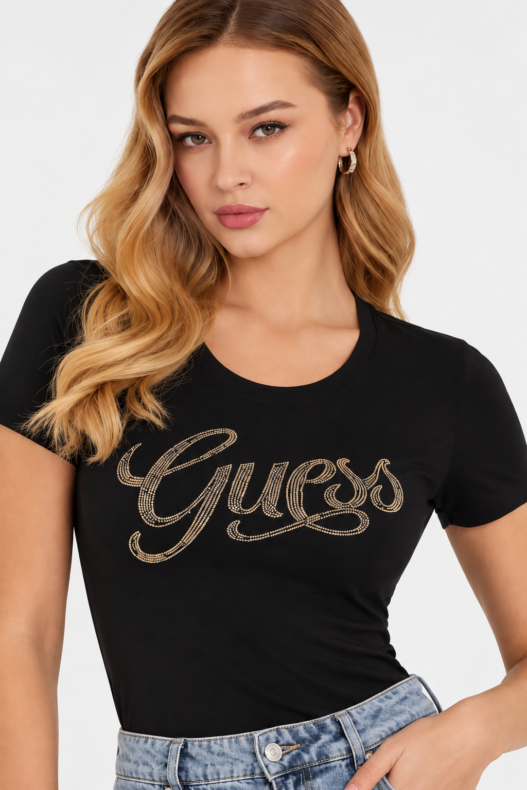 GUESS TRICOU BLACK GLAM EDITION