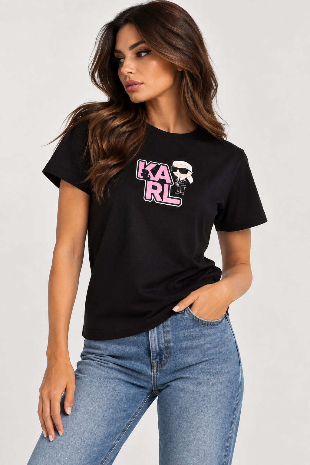 KARL LAGERFELD TRICOU VARSITY BLACK