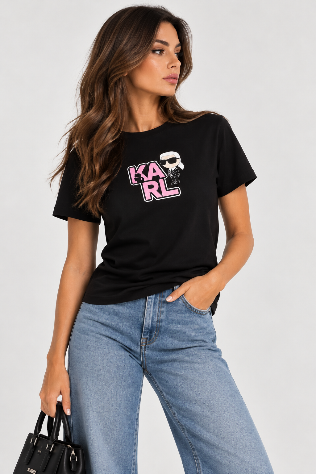 KARL LAGERFELD TRICOU VARSITY BLACK