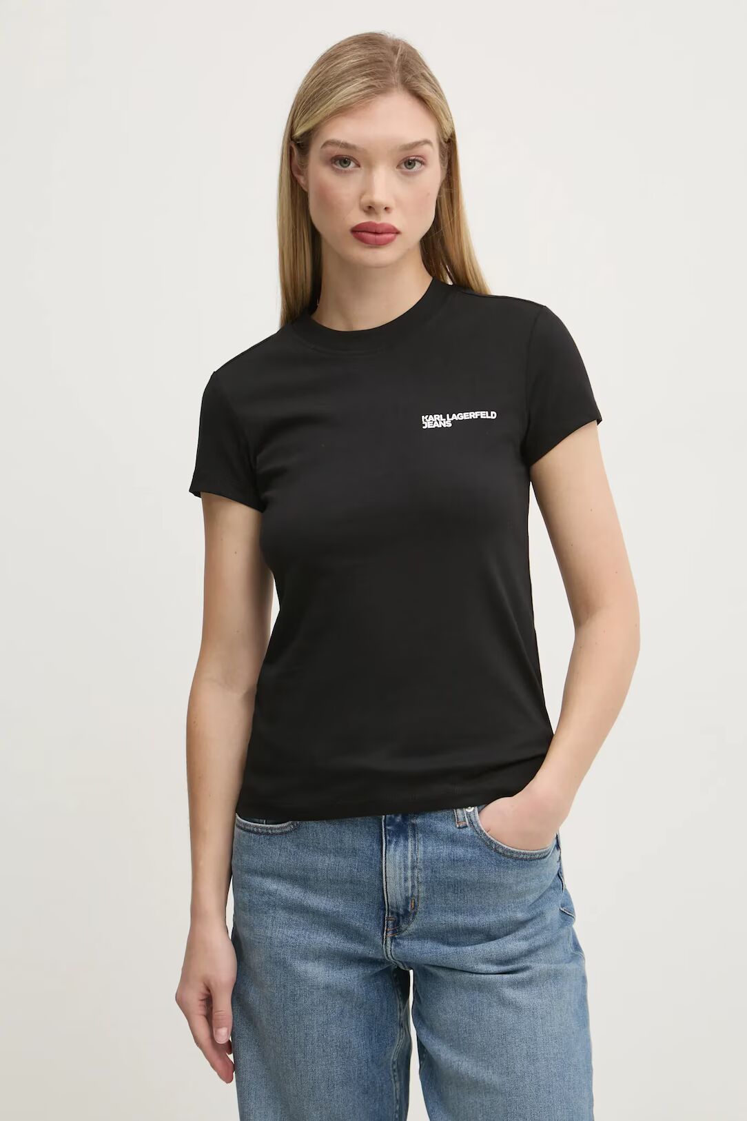 KARL LAGERFELD JEANS TRICOU NEGRU KLJ