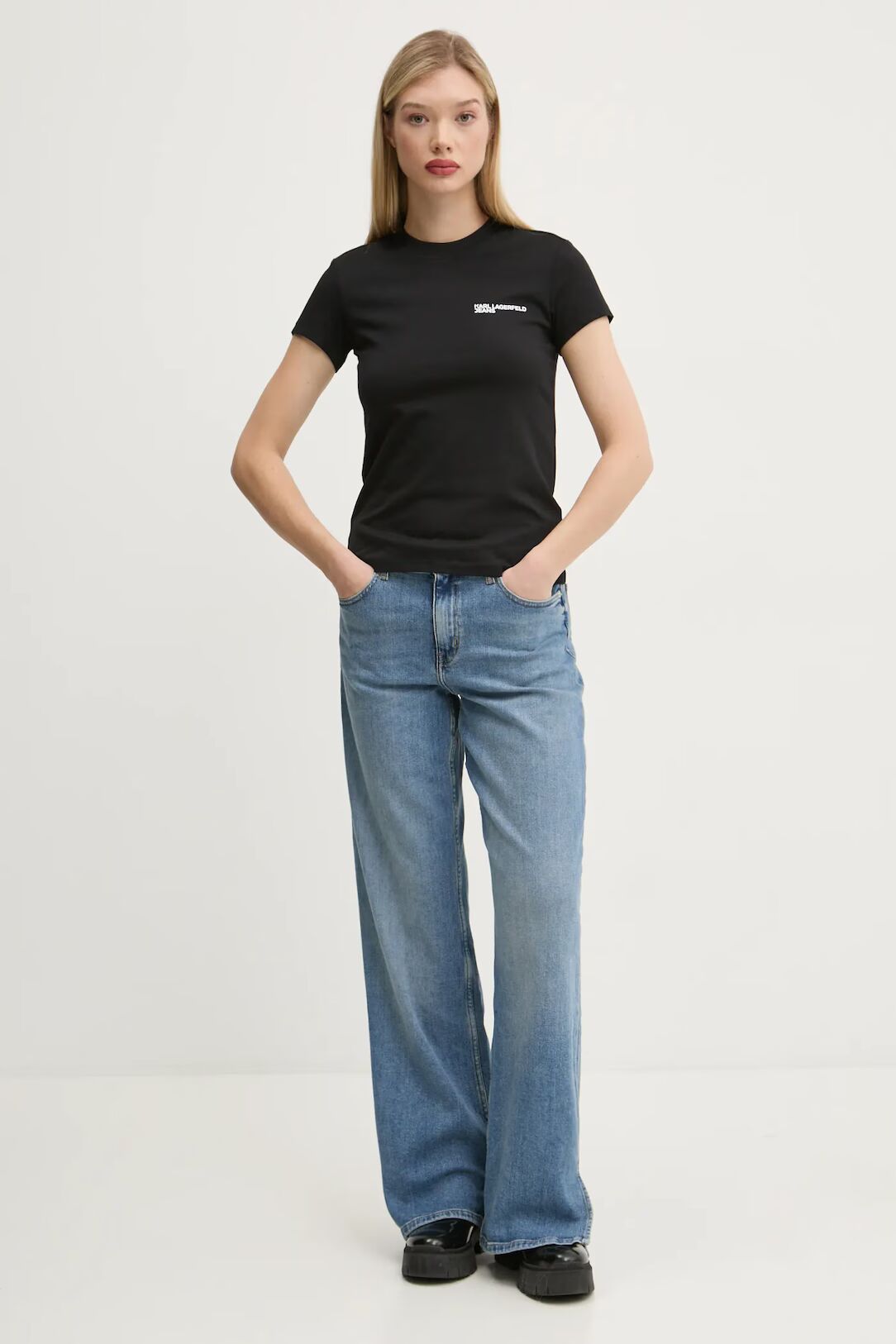KARL LAGERFELD JEANS TRICOU NEGRU KLJ