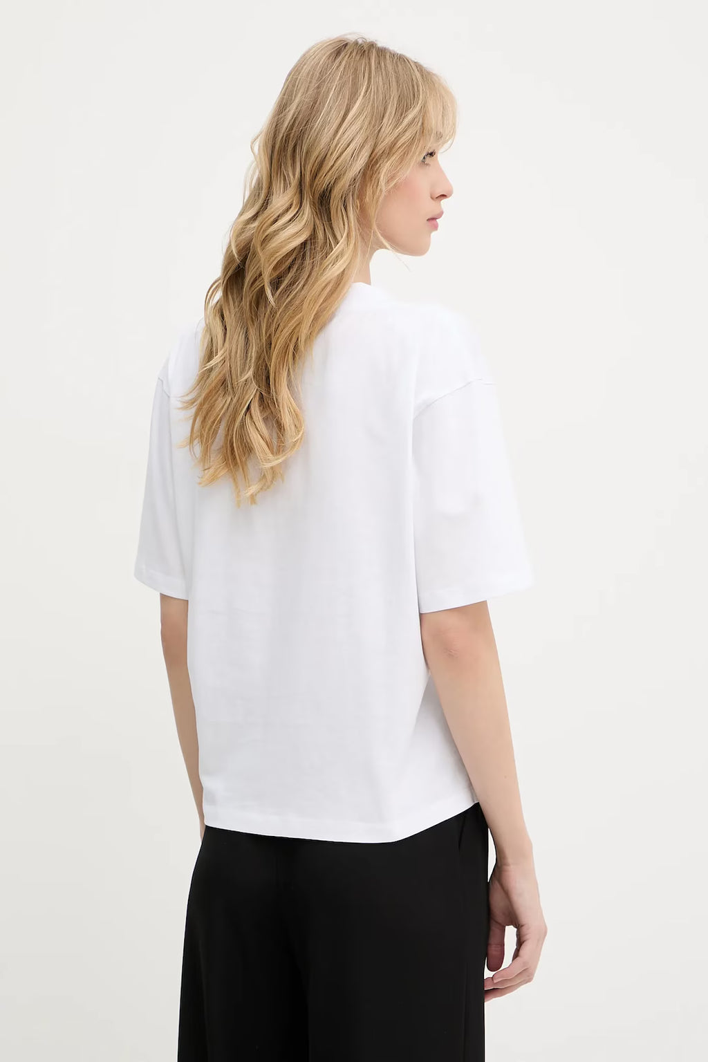KARL LAGERFELD JEANS WHITE SIGNATURE HEM