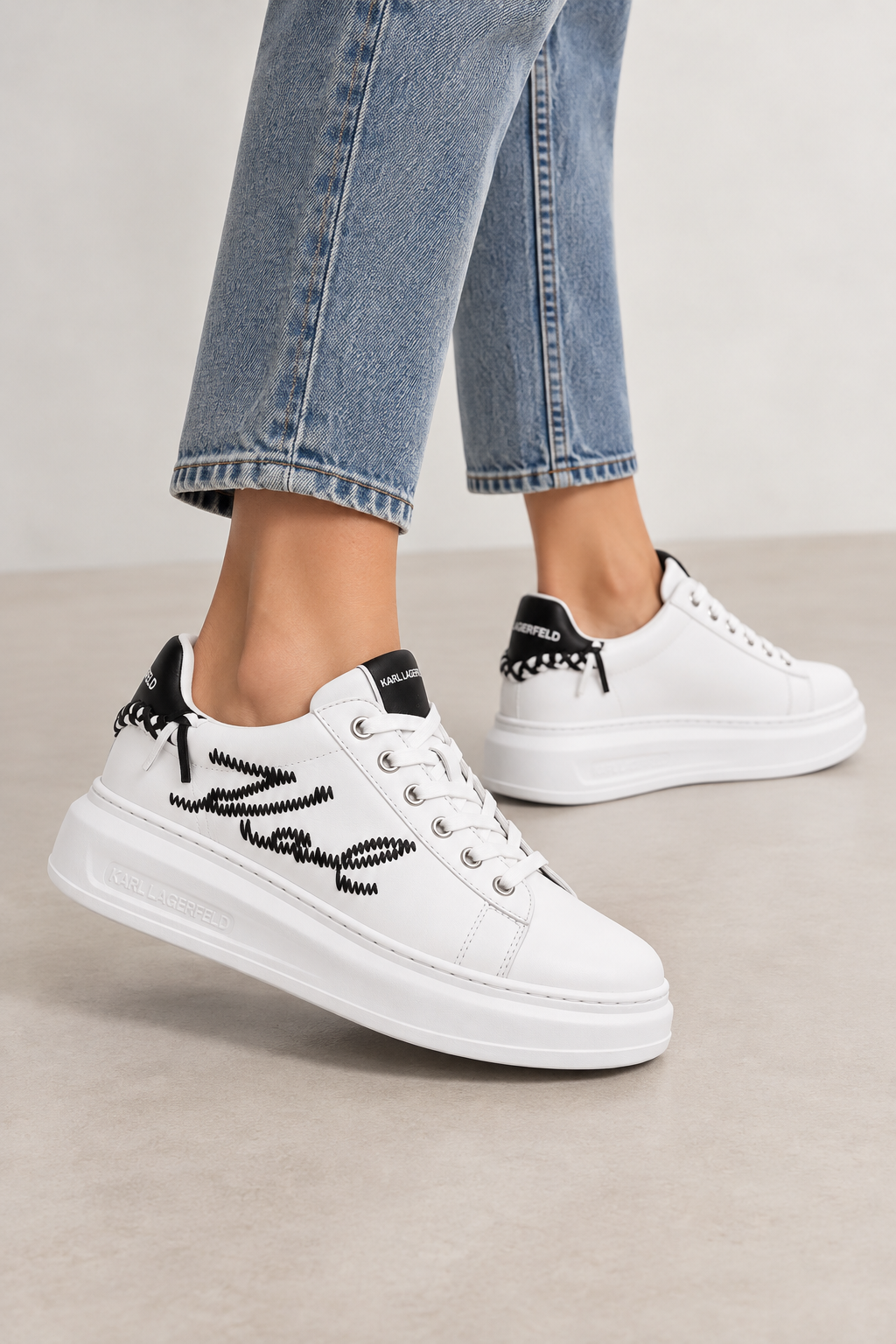 KARL LAGERFELD PANTOFI SPORT KAPRI WHITE