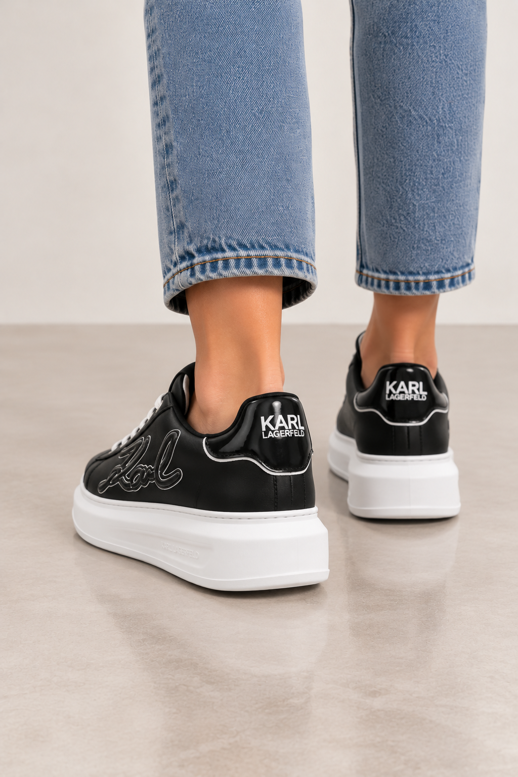 KARL LAGERFELD PANTOFI SPORT EMBOSS BLACK