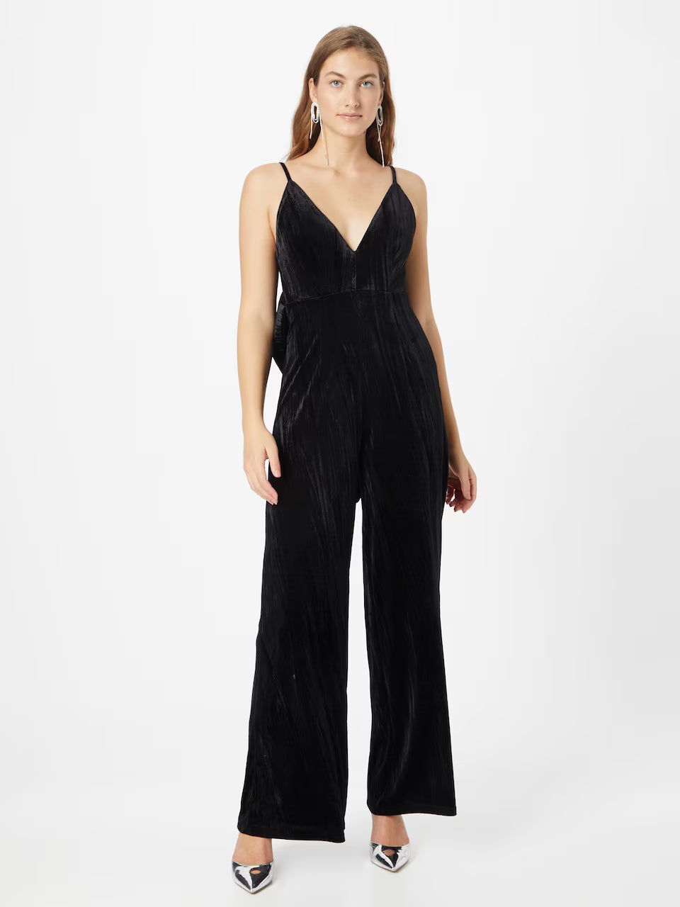 NASTY GAL SALOPETA VELVET NEGRU
