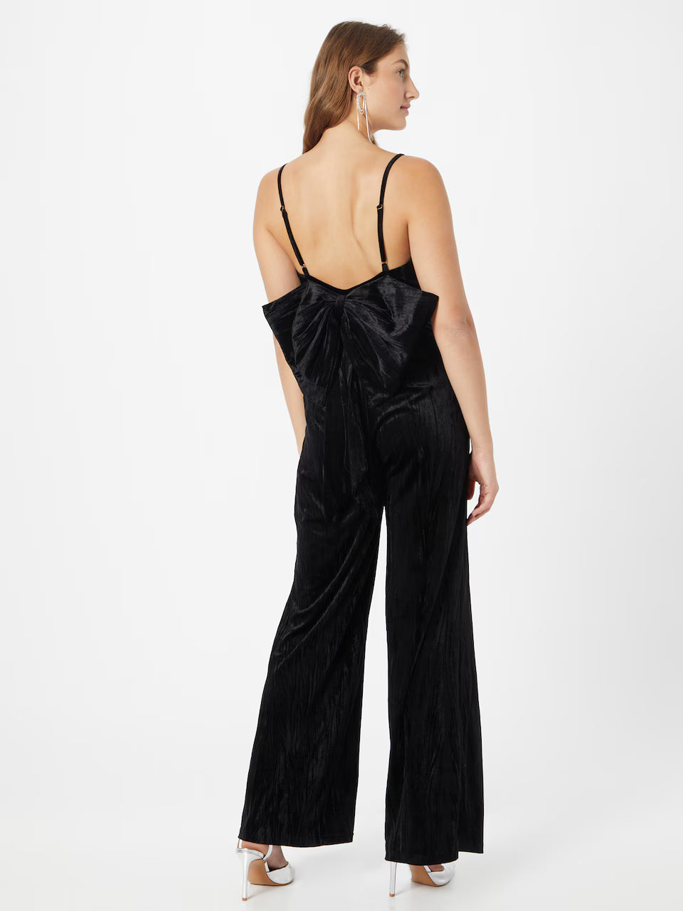 NASTY GAL SALOPETA VELVET NEGRU