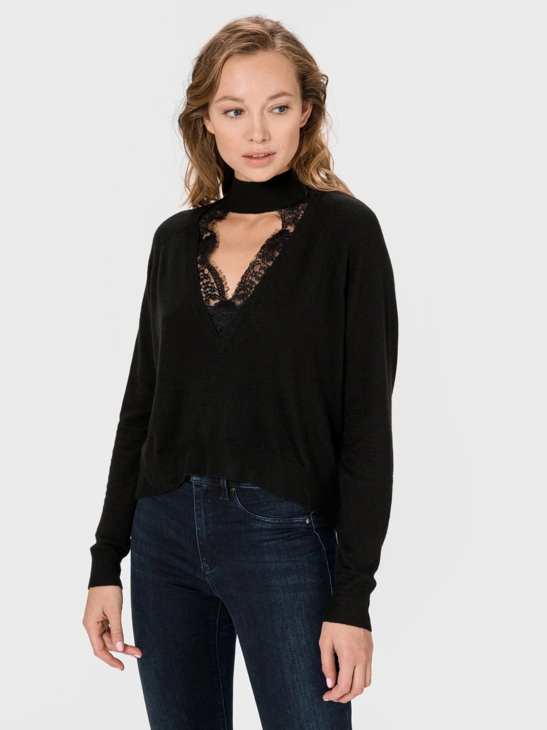 GUESS BLUZA KNITWEAR BLACK